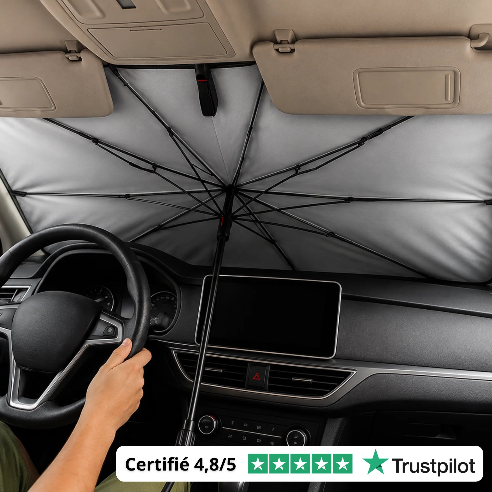 Pare-Soleil Pare-Brise Pliable – Protégez votre voiture de la chaleur et des rayons du soleil