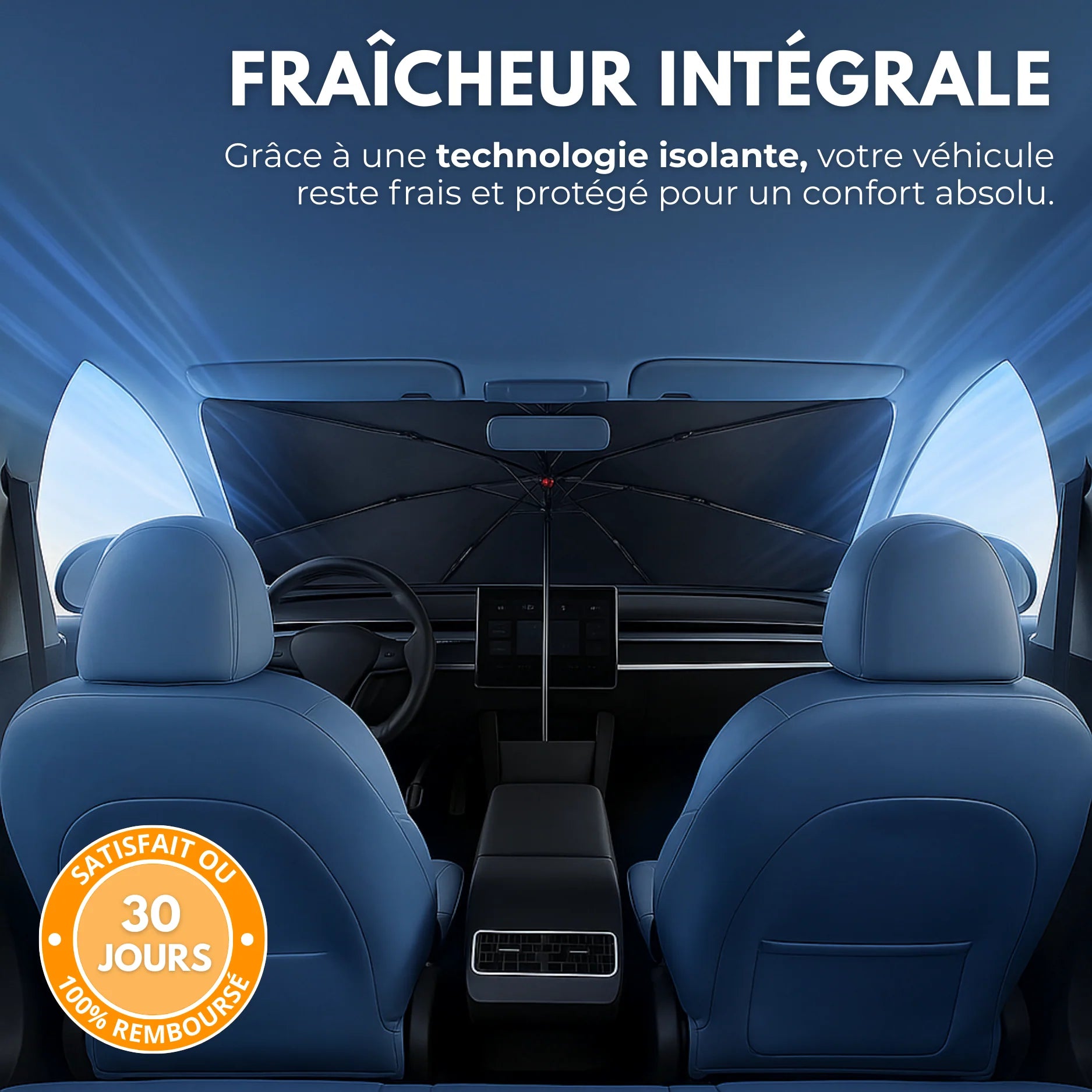Pare-Soleil Pare-Brise Pliable – Protégez votre voiture de la chaleur et des rayons du soleil