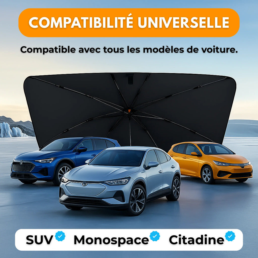 Pare-Soleil Pare-Brise Pliable – Protégez votre voiture de la chaleur et des rayons du soleil