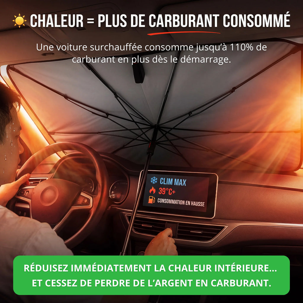 Pare-Soleil Pare-Brise Pliable – Protégez votre voiture de la chaleur et des rayons du soleil