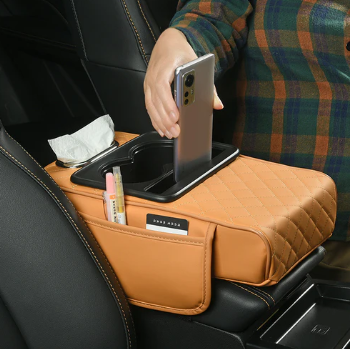 Organiseur Accoudoir Multifonction avec Porte-Gobelet