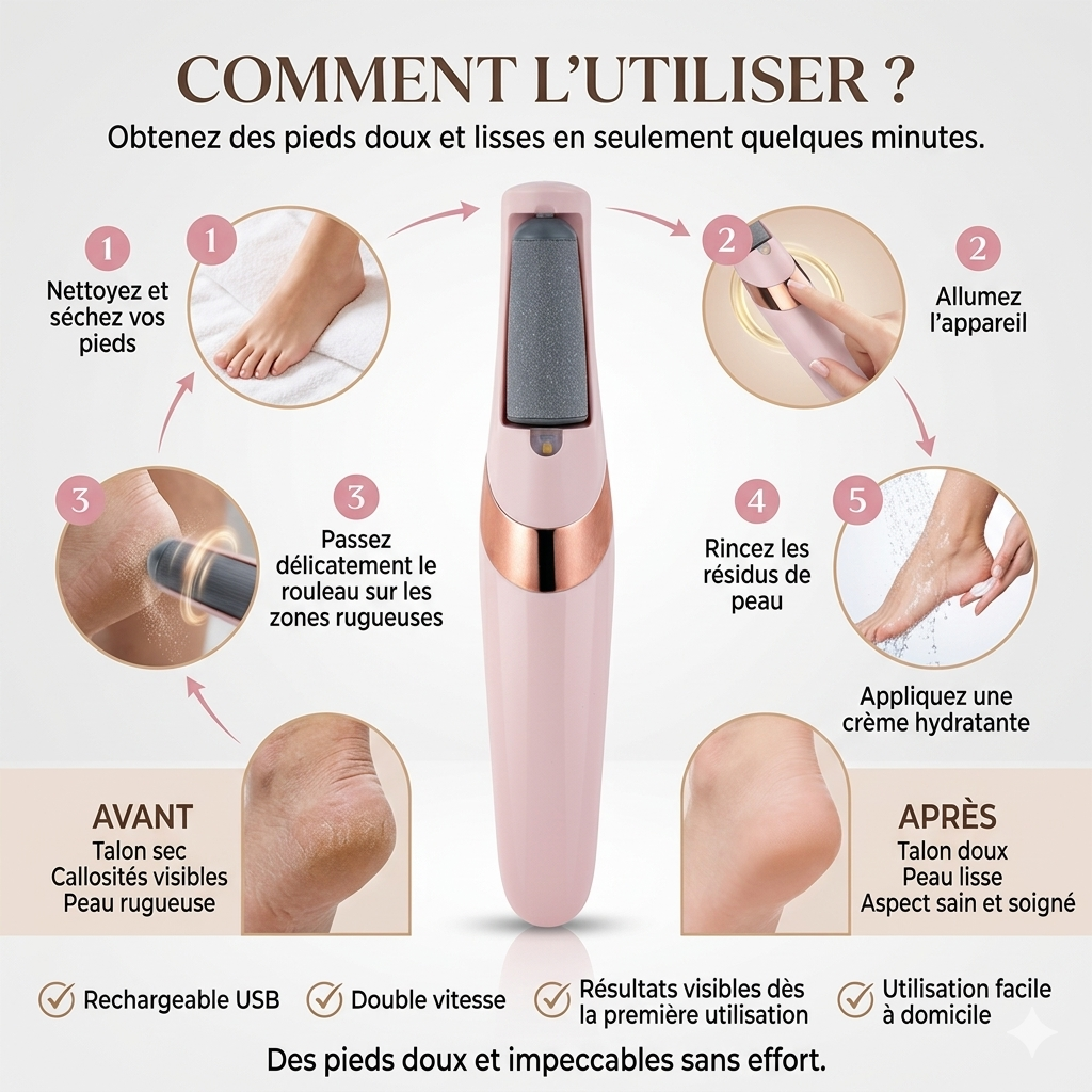 Lime de Pieds Électrique Rechargeable Beiqili™