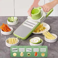 Hachoir de cuisine multifonctionnel en acier inoxydable avec protège-mains — 5 Lames Interchangeables